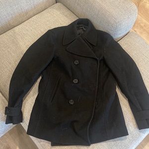 Black men’s pea coat